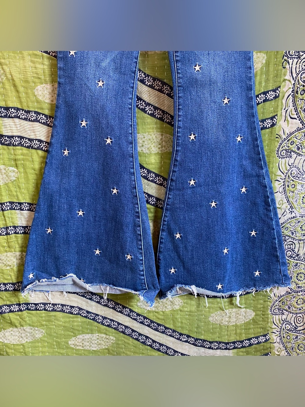 Judy Blue Embroidered Sabrina Star Super Flare Denim Jeans 28 California Casual - Picture 8 of 16